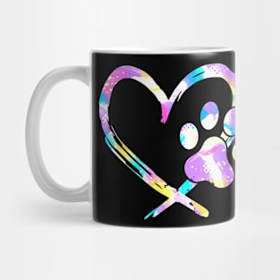 Dog Paw Heart Dogs Lover Dog Mom Dog Dad Valentine's Day Mug